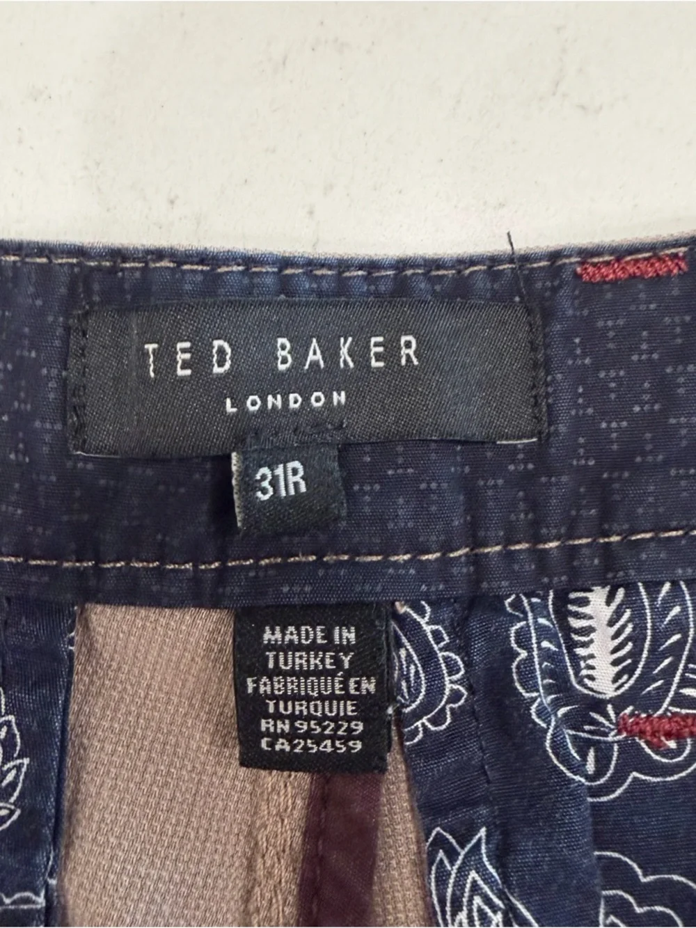 Ted Baker Men’s Tan Chino Shorts - 31R